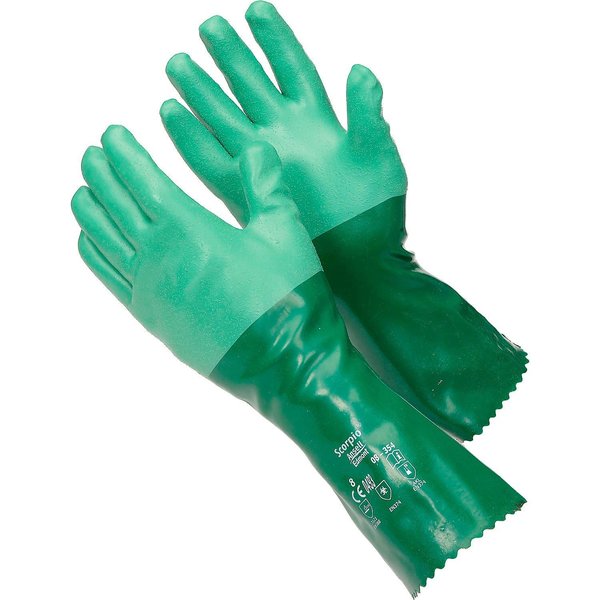 Ansell Scorpio Chemical Resistant Gloves, 14inL, Gauntlet Cuff, Large ‭212516‬